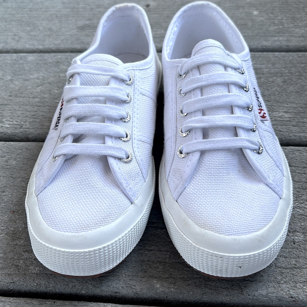 SUPERGA Cotu In White Lace Up Sneaker Size 36 - Picture 8 of 16